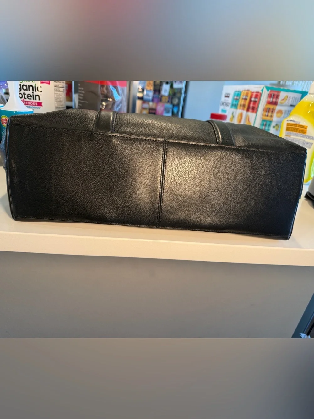 COACH - Black Metropolitan Leather Tote / Briefcase with Silver Hardware